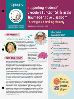 cover image of Supporting Students' Executive Function Skills in the Trauma-Sensitive Classroom
